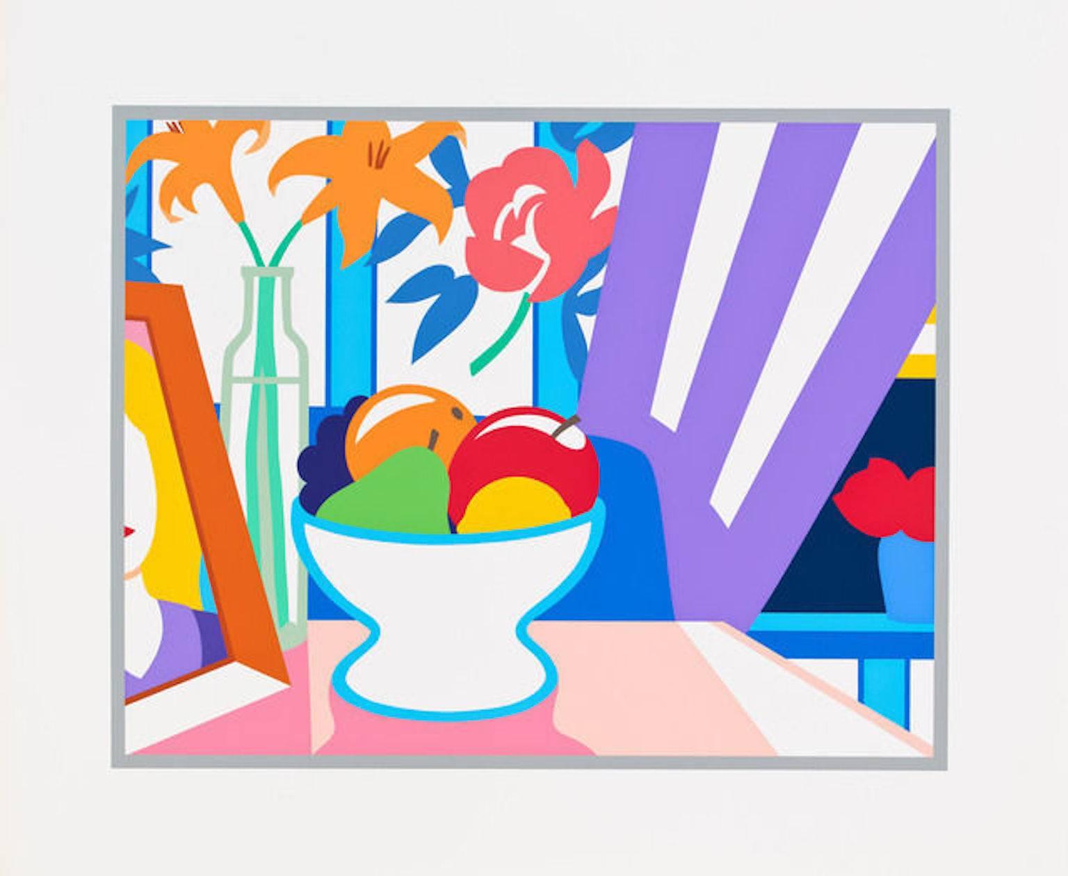 Still Life with Lilies and Mixed Fruit - Print by Tom Wesselmann