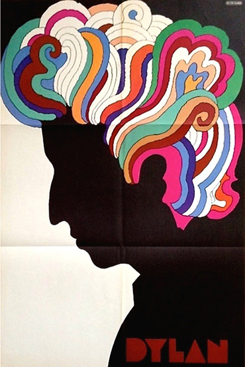Milton Glaser Abstract Print - Bob Dylan