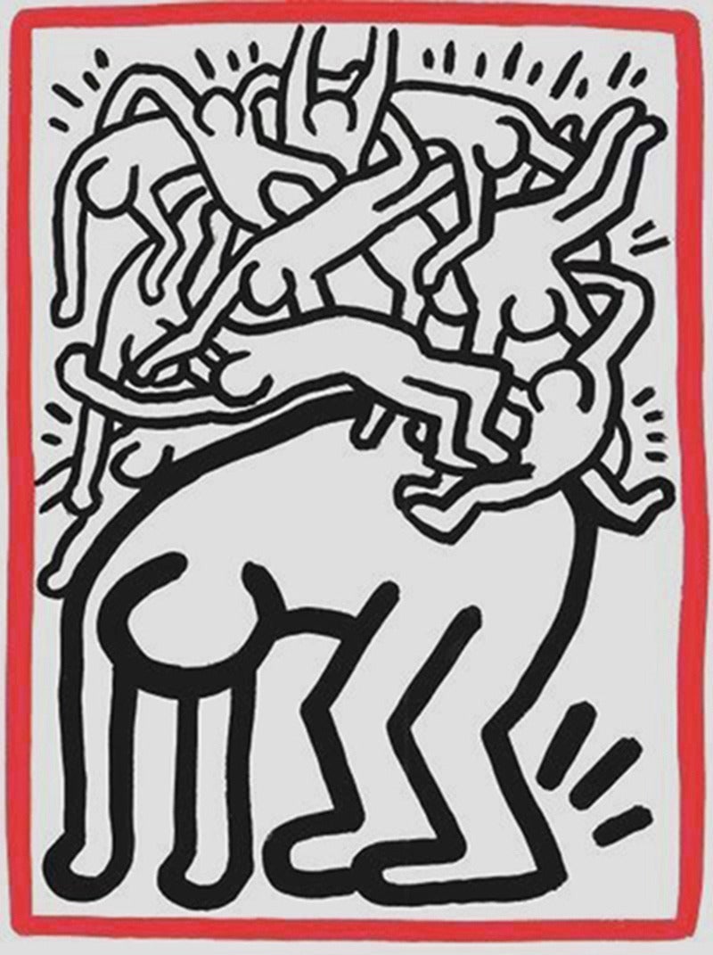 Keith Haring Figurative Print - Fight Aids Worldwide