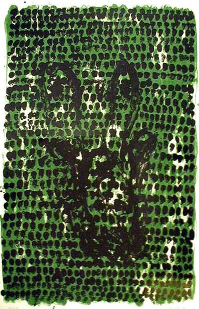Georg Baselitz Abstract Print - Grunes Tuch (Green Cloth)