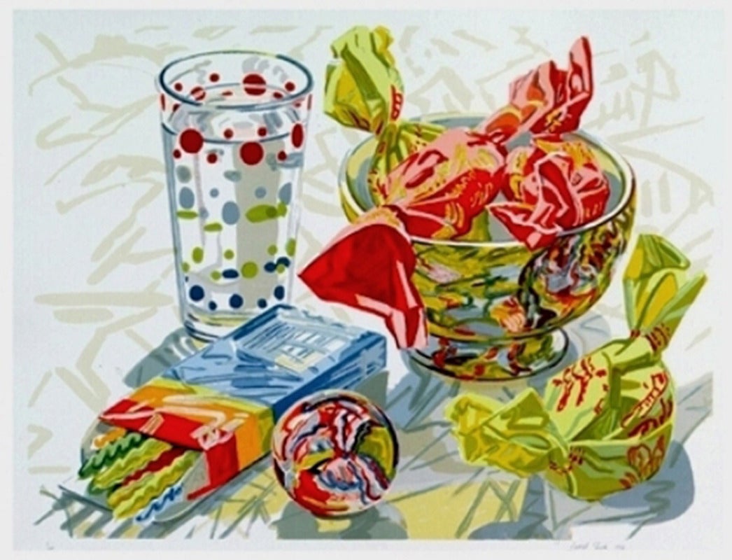 Janet Fish Still-Life Print - Still Life With Candy