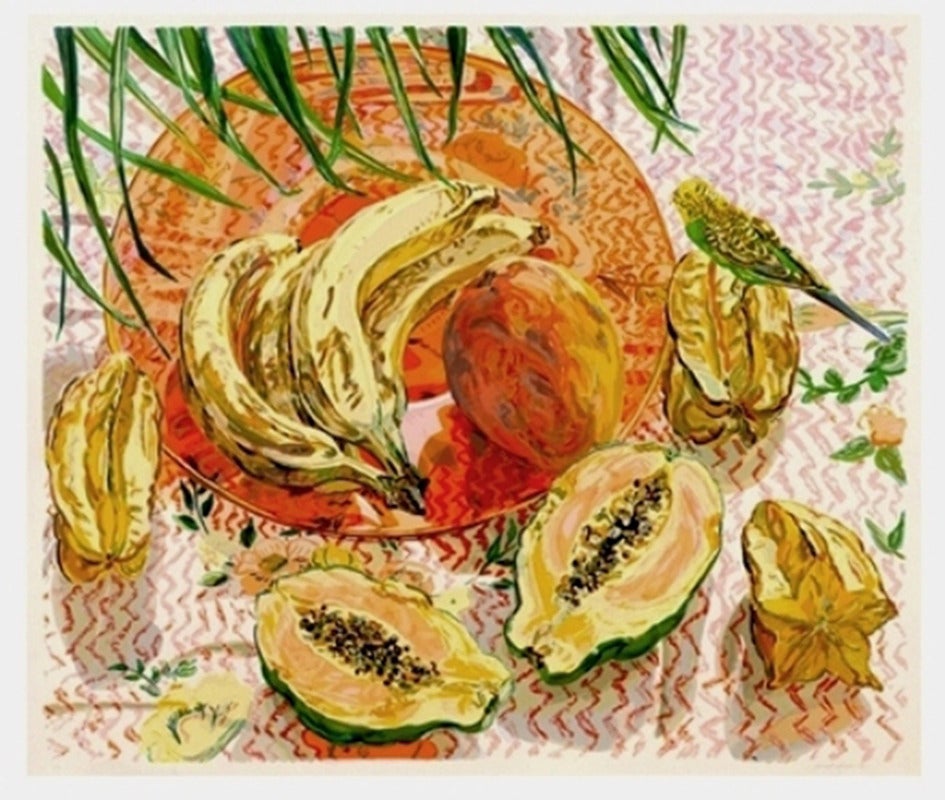 Janet Fish Still-Life Print - Tropical Still Life