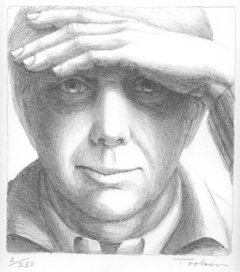 George Tooker Portrait Print - Self Portrait