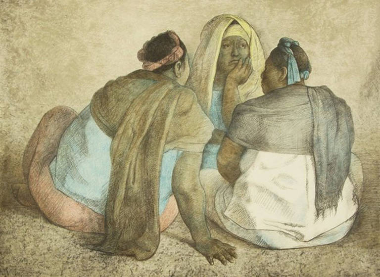 Francisco Zúñiga Figurative Print - Tres Mujeres, Francisco Zuniga