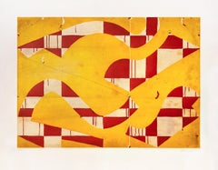 Seven String Etching with Yellow & Red