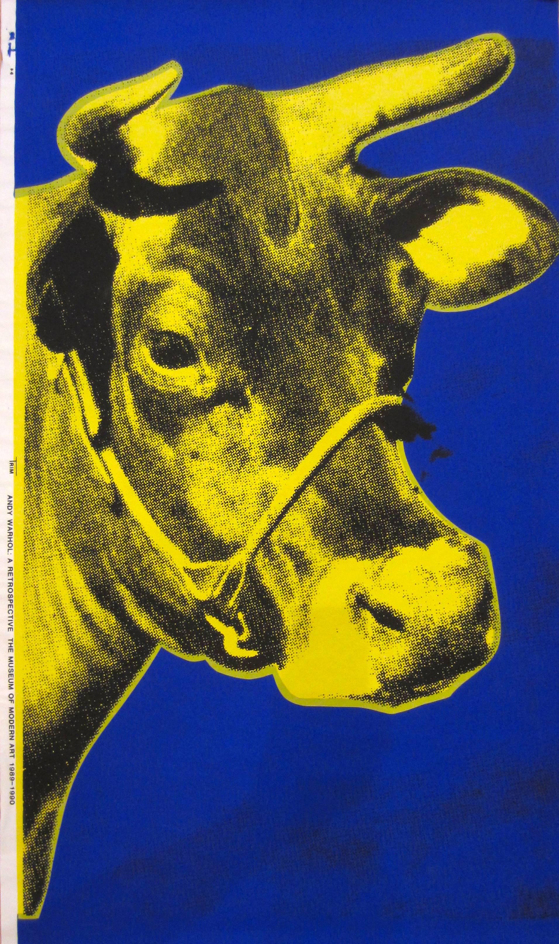 Andy Warhol Animal Print - COW (yellow)