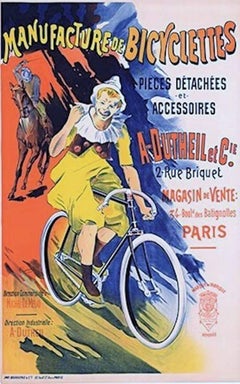 Manufacture de Bicyclettes, Vintage French Poster