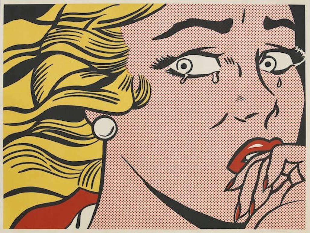 Roy Lichtenstein Print - Crying Girl