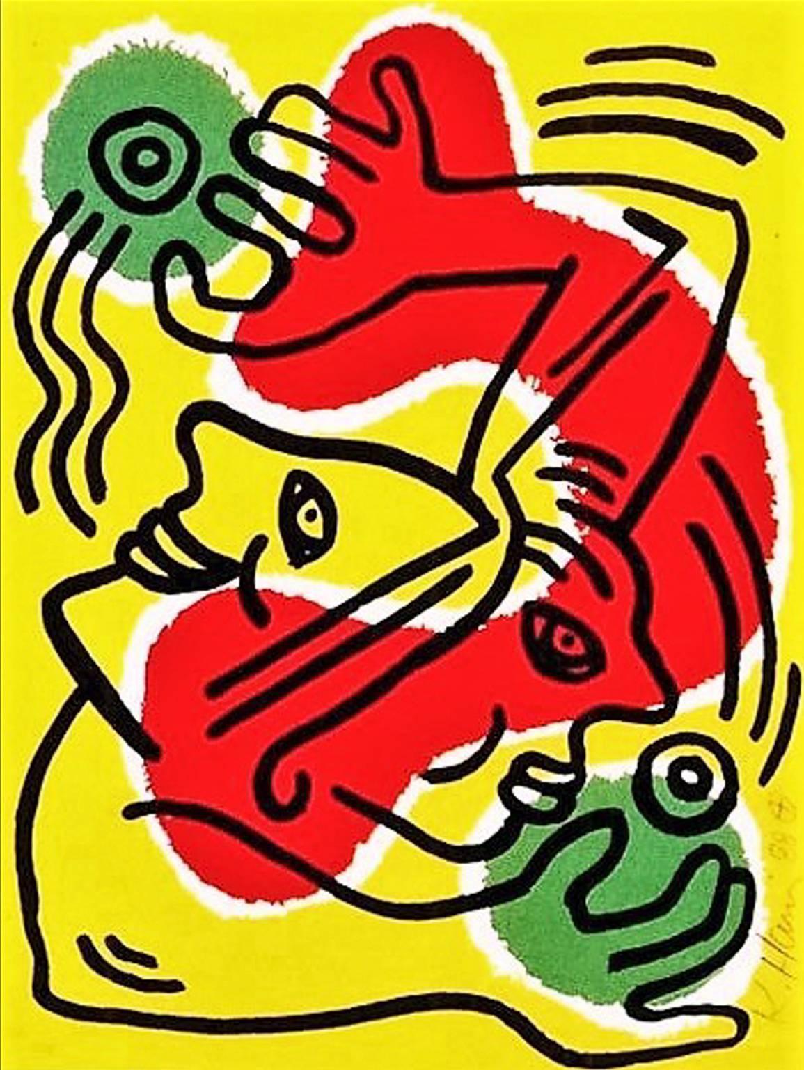 Keith Haring Figurative Print - International Volunteer Day