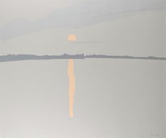 Puesta de sol, lago Wesserunsett I