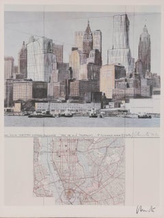 Dos edificios revestidos en el Bajo Manhattan