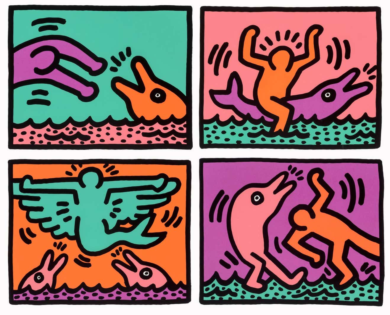 Pop Shop V - Print by Keith Haring.