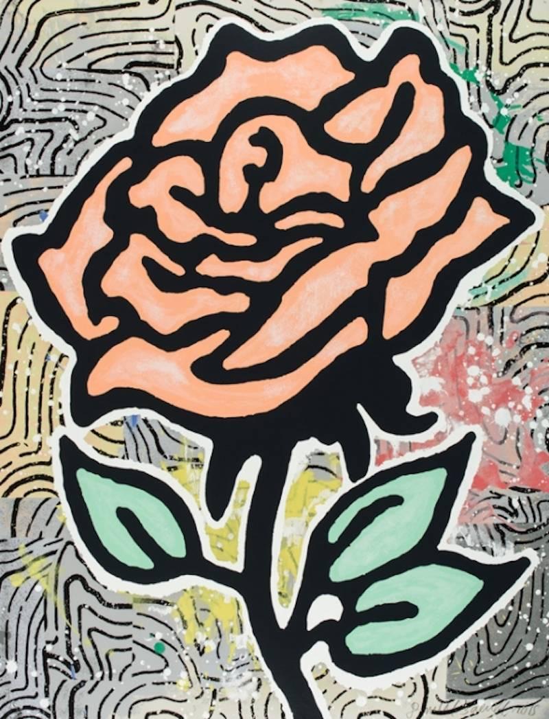 The Peach Rose - Print by Donald Baechler