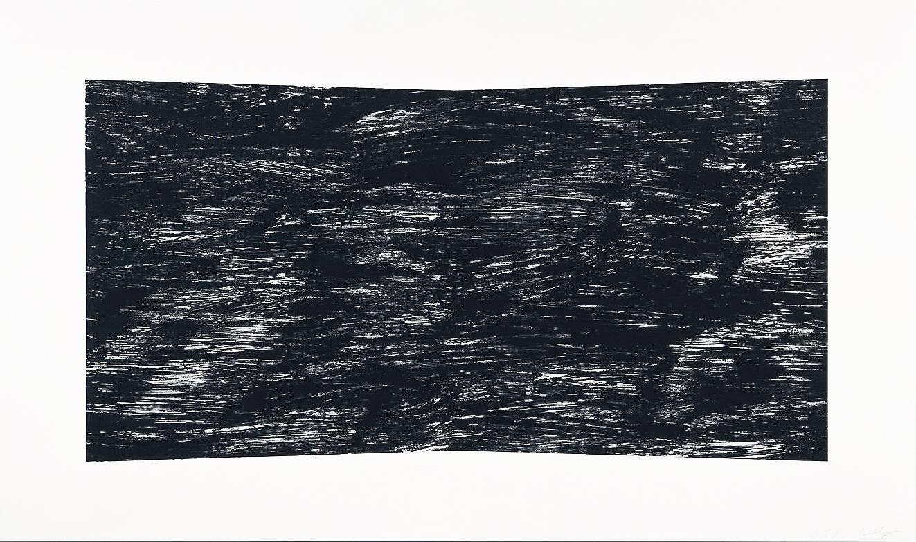Ellsworth Kelly Abstract Painting - Black (with texture)