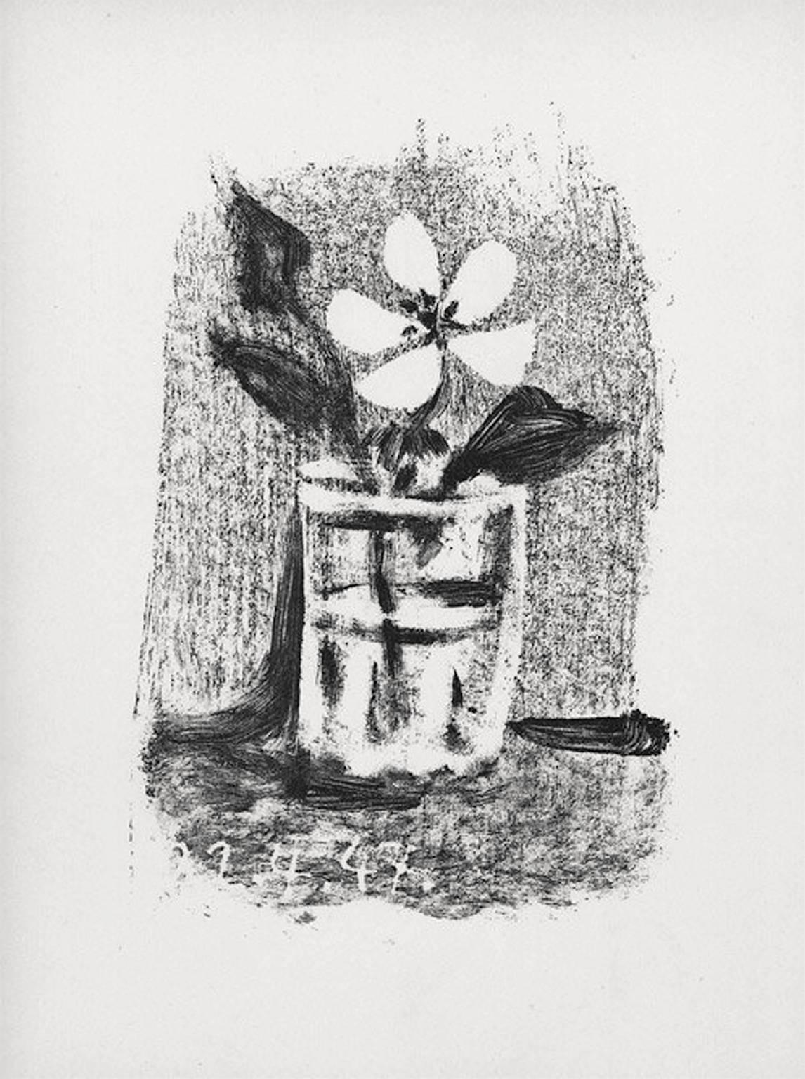 Pablo Picasso Still-Life Print - Fleurs dans un Verre #6