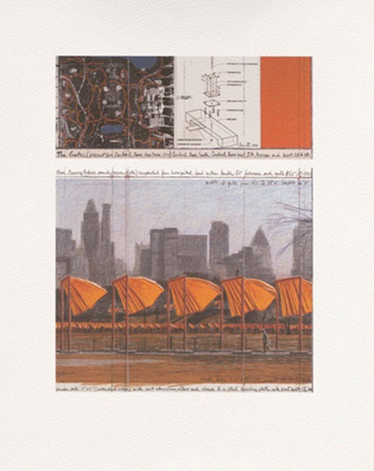 The Gates (c), from the Project for Central Park, Christo and Jeanne-Claude - Sculpture by Christo and Jeanne-Claude