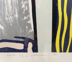 Peinture sur mur bleu et jaune