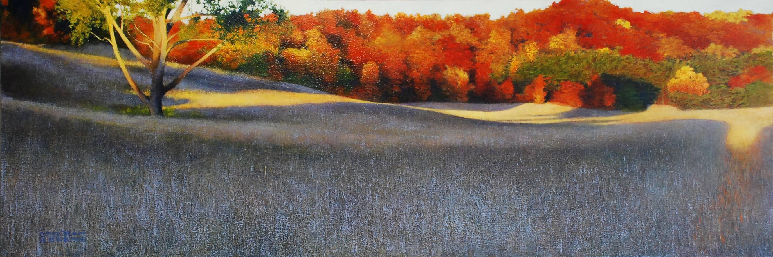 Deborah Ebbers Landscape Painting - Last Flame of Autumn