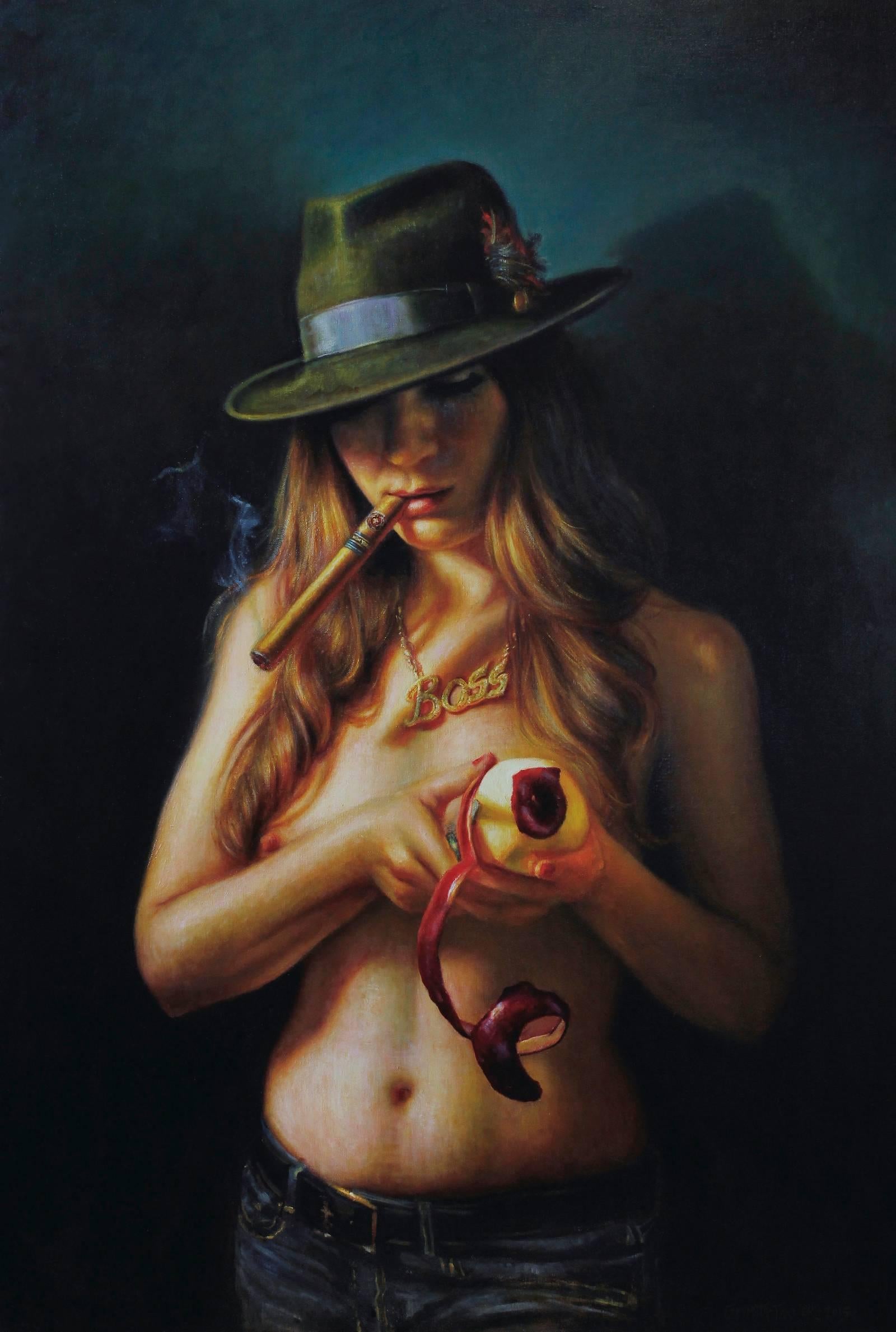 Rose Freymuth-Frazier Figurative Painting - One Bad Apple