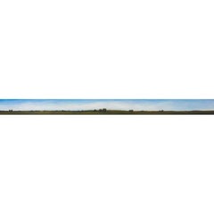 Mid Morning Looking North - Long Thin Landscape Painting Unusually Shaped