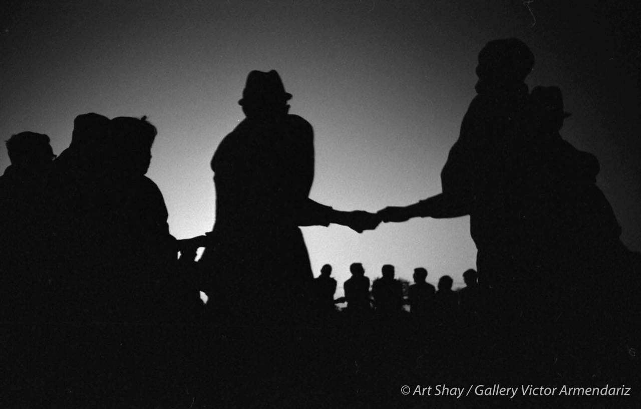 Art Shay Black and White Photograph - Deerfield Protestors, 1963