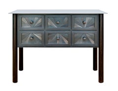 Six Drawer Starburst Counter - Steel Furniture, Gee's Bend Quilt Design