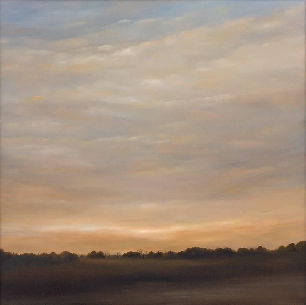 Ahzad Bogosian Landscape Painting – Pond at Twilight