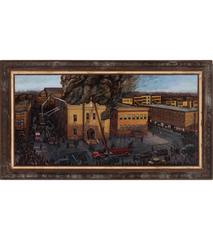 Our Children of Angels, 1958 School House Fire, Disaster Painting, Original Oil