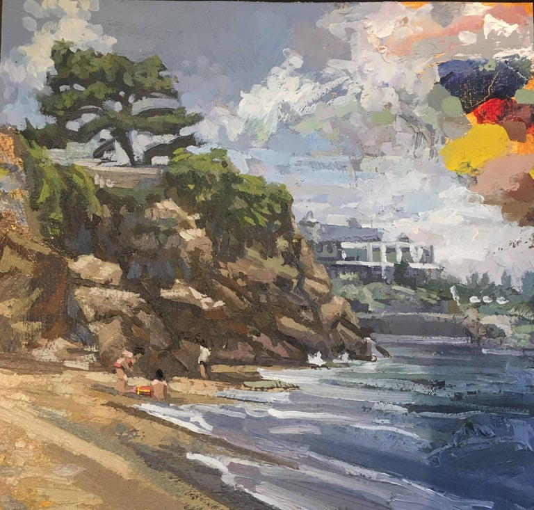 Ben Duke Landscape Painting - The Beach in Dinard, France