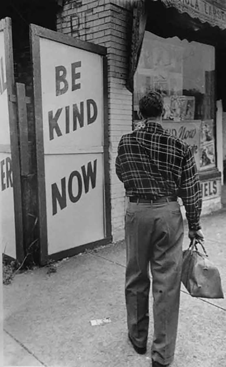 Art Shay Black and White Photograph - Be Kind Now, Chicago 1949