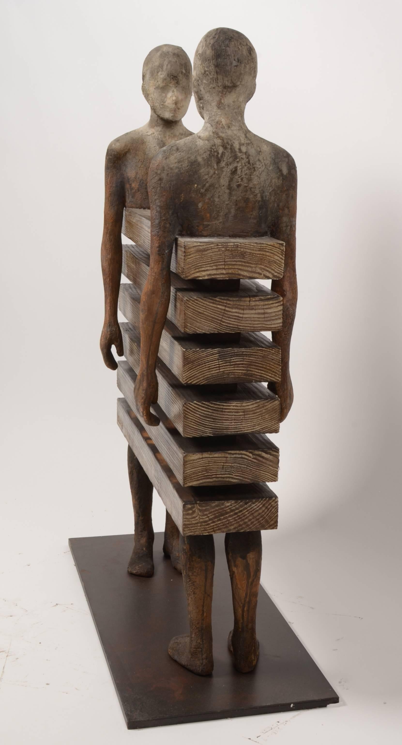 Enfrentados - Contemporary Sculpture by Jesus Curia Perez