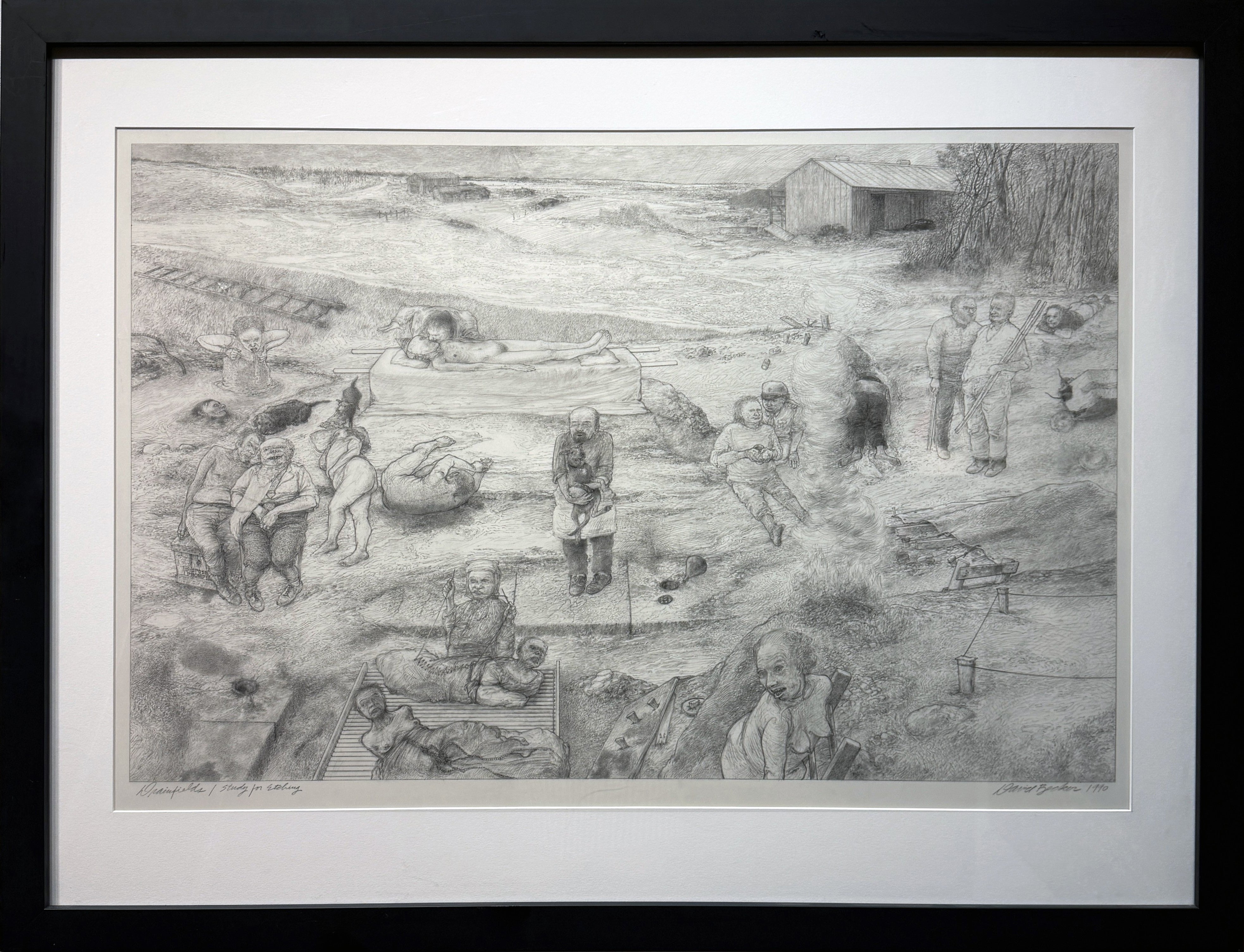 Drainfields, Original-Graphitzeichnung - David Becker