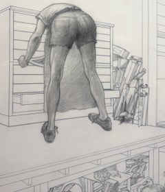 Untitled, original graphite drawing - David Becker