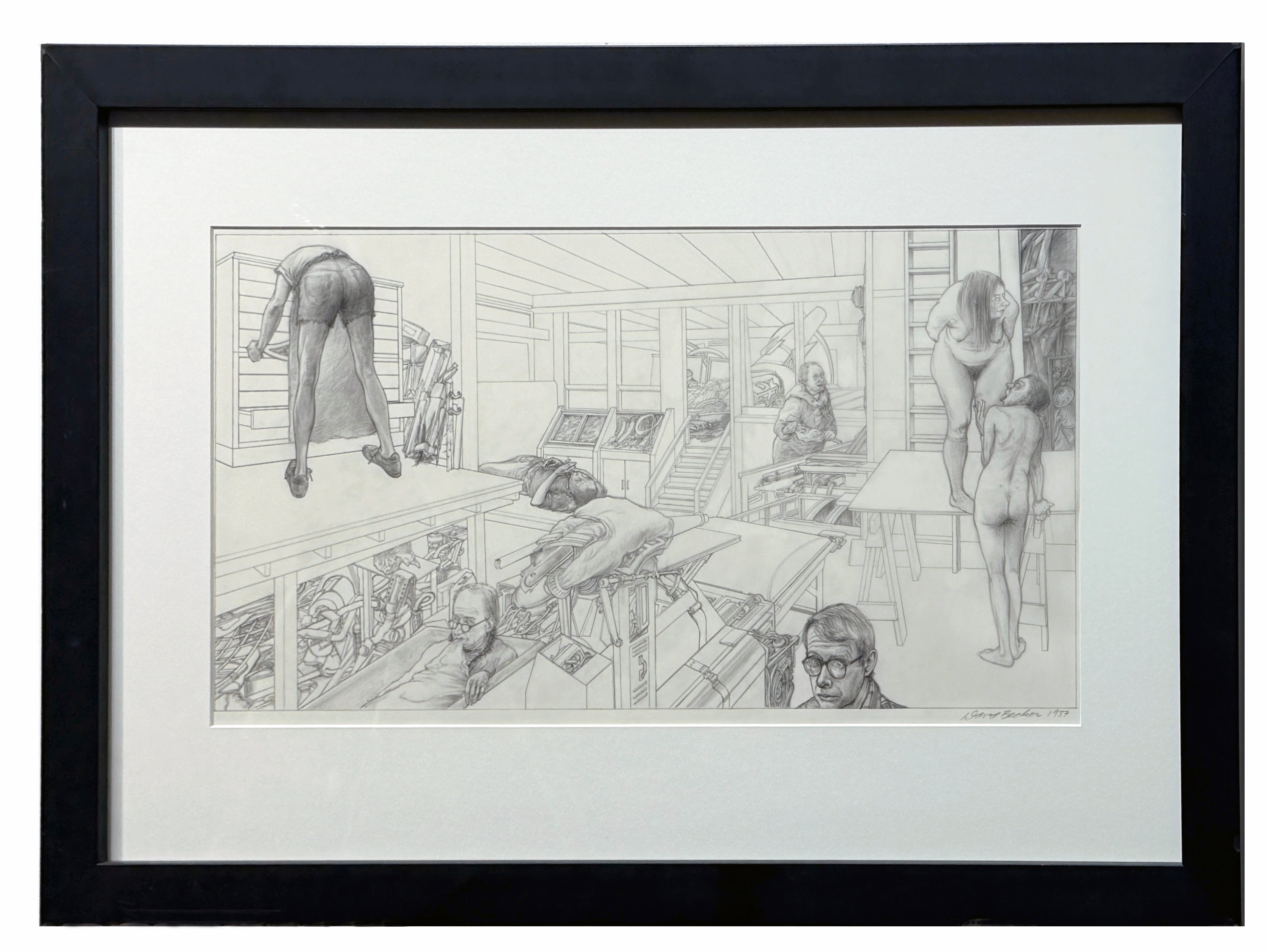 Untitled, original graphite drawing - David Becker