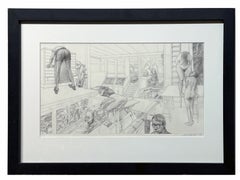 Senza titolo, disegno originale a grafite - David Becker
