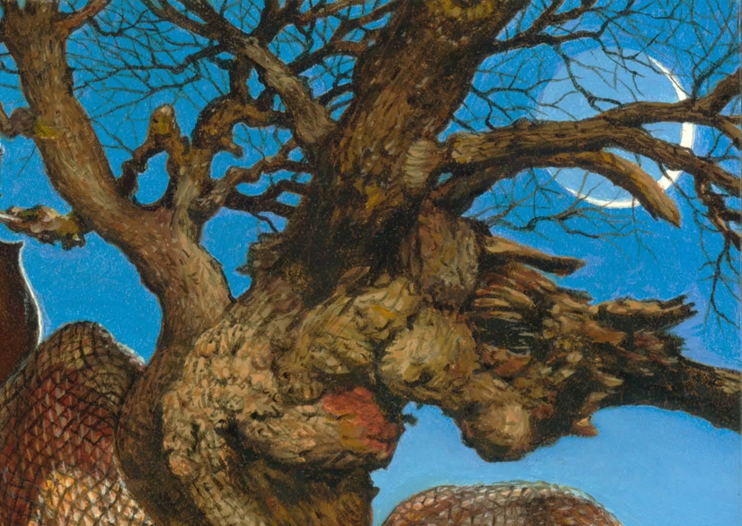 Der mythische Baum des Lebens entspringt dem Körper eines Christen, der von dem Gedanken gequält wird, dass die heidnischen Religionen, die durch die doppelköpfige Schlange repräsentiert werden, eine gewisse Wahrheit enthalten könnten.  Der Baum