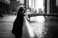 "A River's Tale" – Fotografia in bianco e nero, incorniciata, 16 x 20 in, Chicago