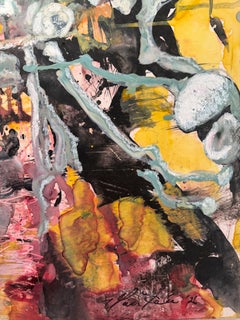 Undergrowth Abstract Painting, Ink and Oil Stick on Dura-Lar, 2026