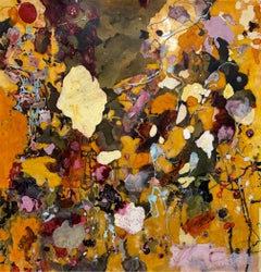 Studio sul campo, Pittura astratta a inchiostro e pastello a olio su Dura-Lar, 2026