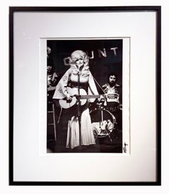Dolly Immortalized, Vintage Black and White Photo, 1976, Signed and Framed