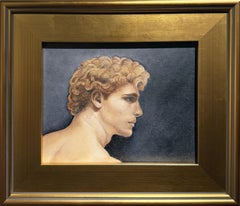 Apollo, Contemporary Oil on Canvas, Framed 8 x 10 in