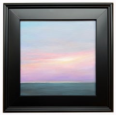 Lake Michigan #9, Framed 16x16 Acrylic on Canvas Landscape Painting