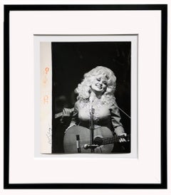 Dolly Parton Performing in Kokomo, IN - Vintage Photo, 1976, Signed & Framed
