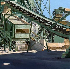 Ogden Materials - Fábrica industrial de Chicago, pintura fotorrealista contemporánea