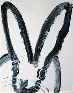 Harvey III, Single Bunny on White Background, Original Hunt Slonem