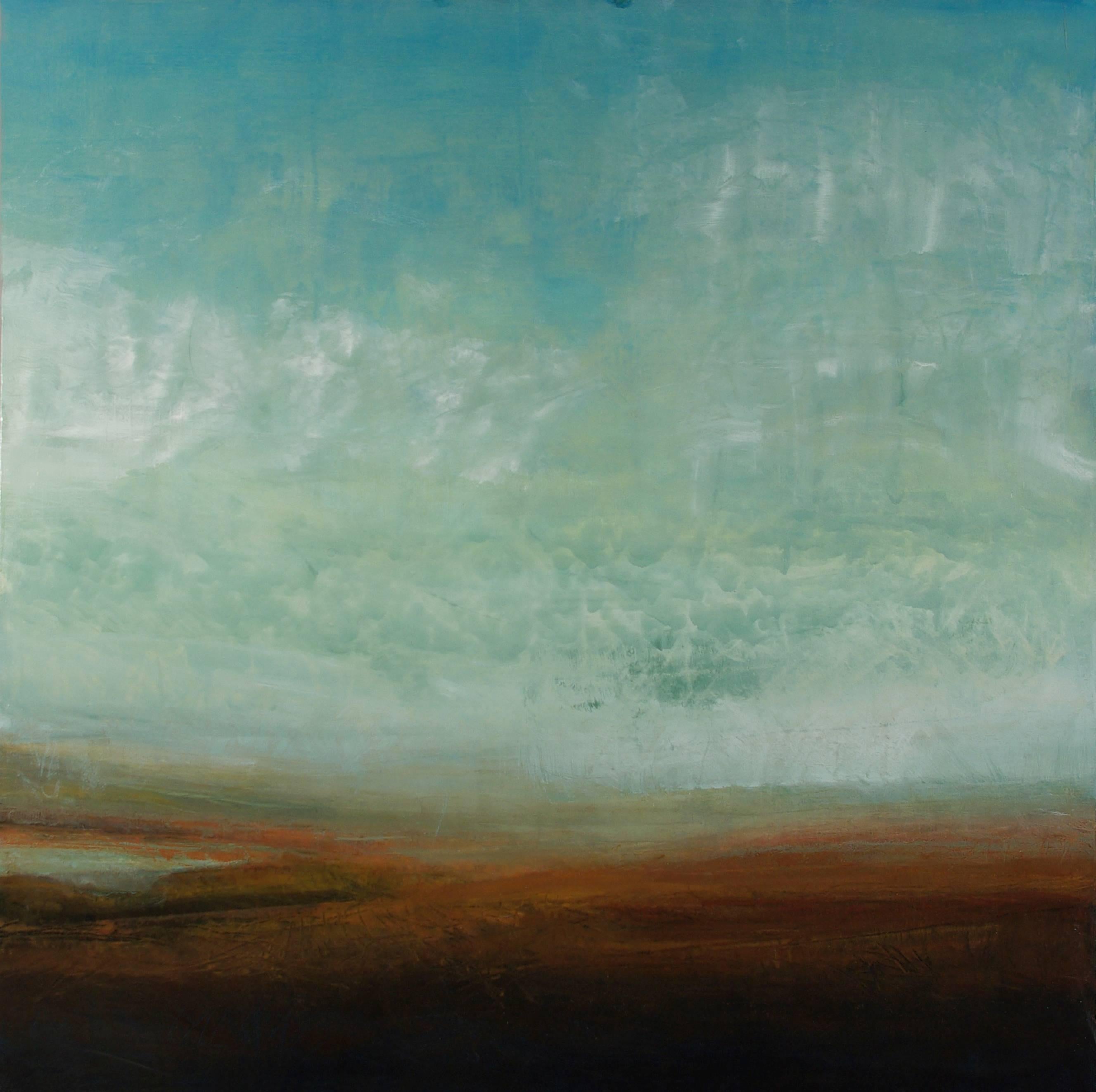Abstract Painting de Don Pollack - Sección 35, Paisaje abstracto, cielo inmenso, sutiles cambios de color
