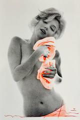 Marilyn Monroe with Orange Roses