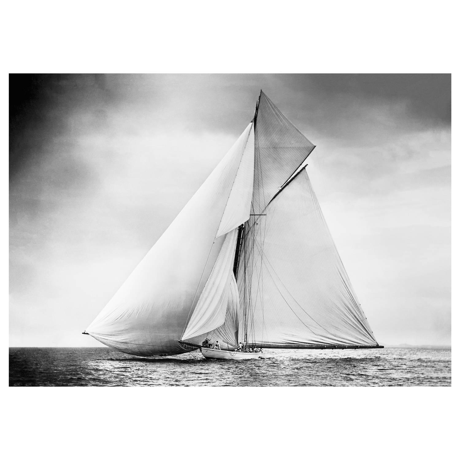 Alfred John West Black and White Photograph - Sailing Yacht Valkyrie 3, 1895