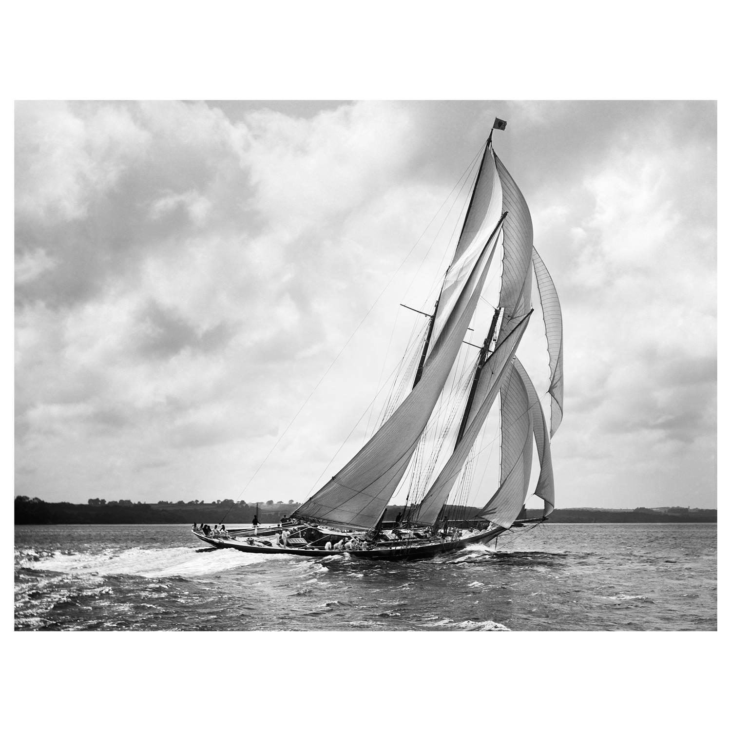 Alfred John West Black and White Photograph - Sailing Yacht Rainbow, 1898