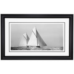 Sailing Yacht Shamrock 1 Chasing Prince of Wales Yacht Britannia, 1899